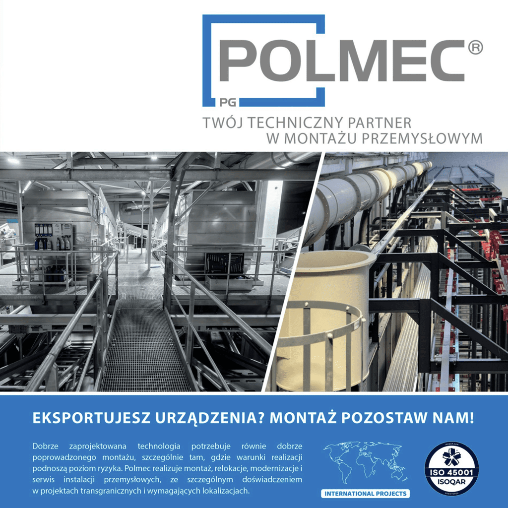 Katalog usług montażu przemysłowego Polmec – relokacje i instalacje linii technologicznych